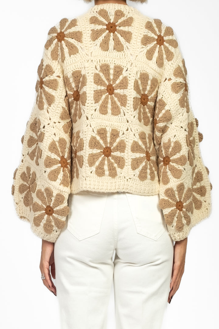 Emunà - Cardigan aperto crochet