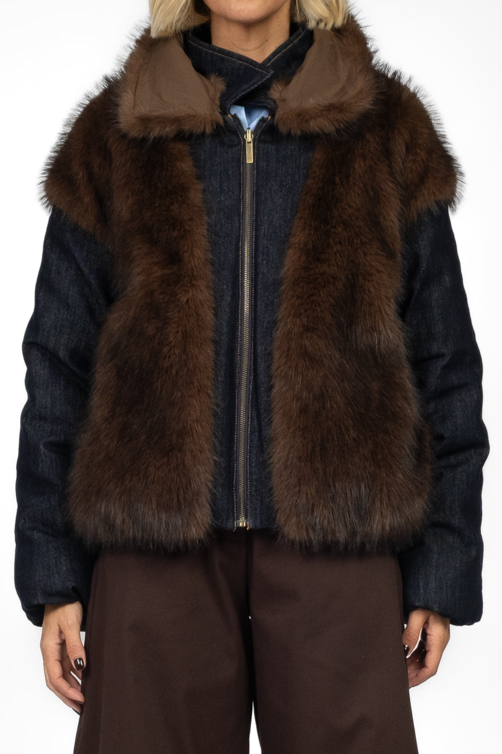 Vicolo - Giacca denim e pelliccia double face Art. TF0080