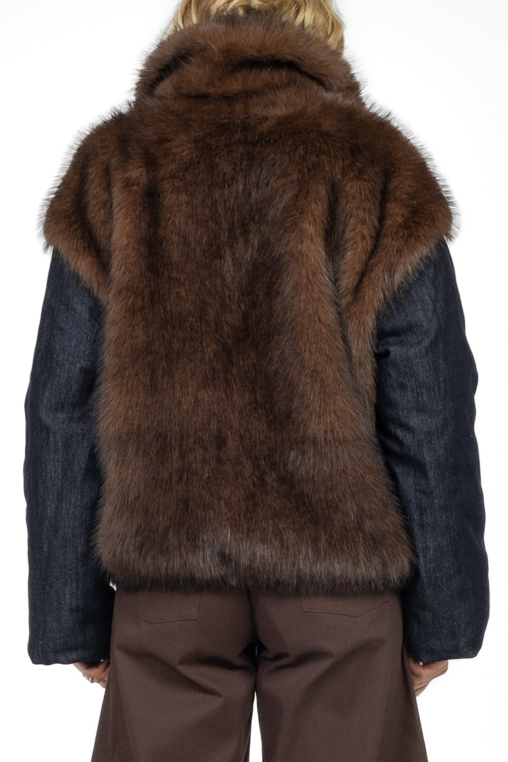 Vicolo - Giacca denim e pelliccia double face Art. TF0080