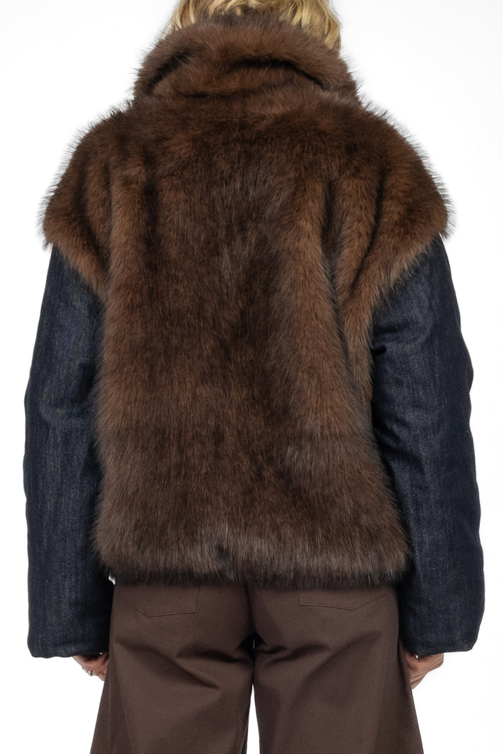 Vicolo - Giacca denim e pelliccia double face Art. TF0080