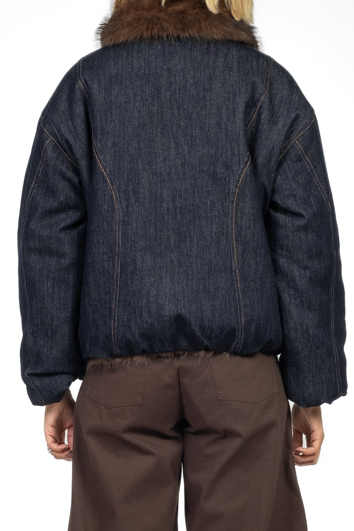 Vicolo - Giacca denim e pelliccia double face Art. TF0080