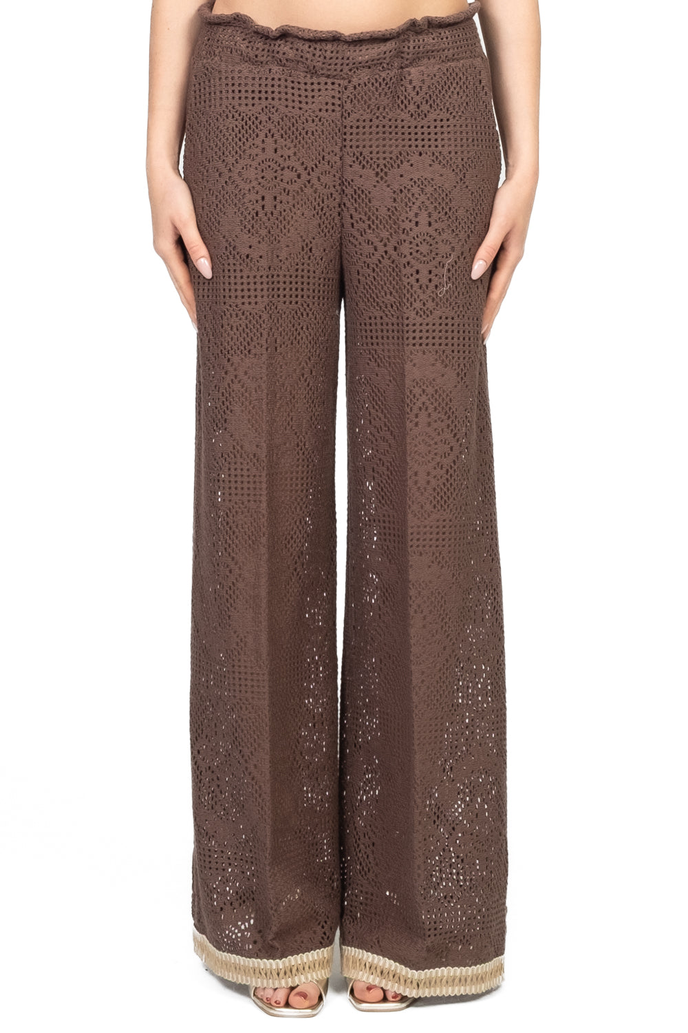Vicolo - Pantalone crochet con banda Art. TD2811