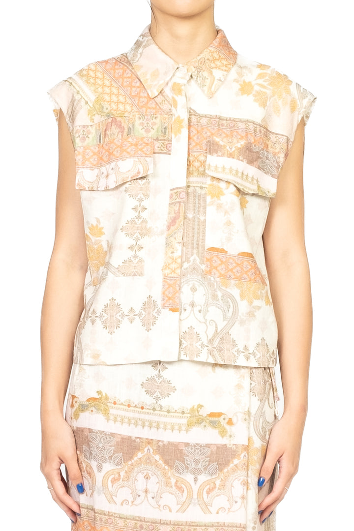 Tensione In - Camicia giromanica stampata Art. C10163AT