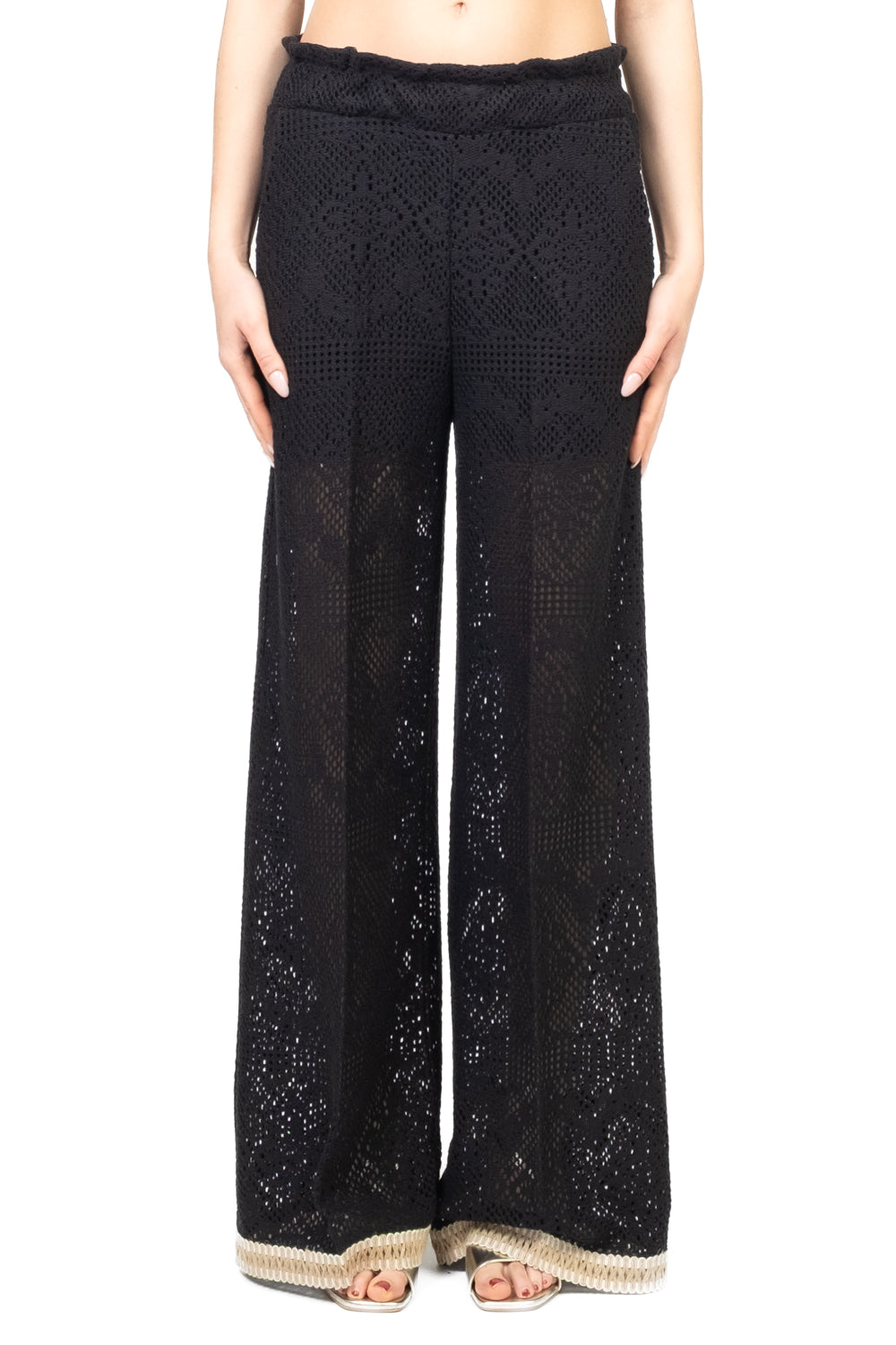 Vicolo - Pantalone crochet con banda Art. TD2811