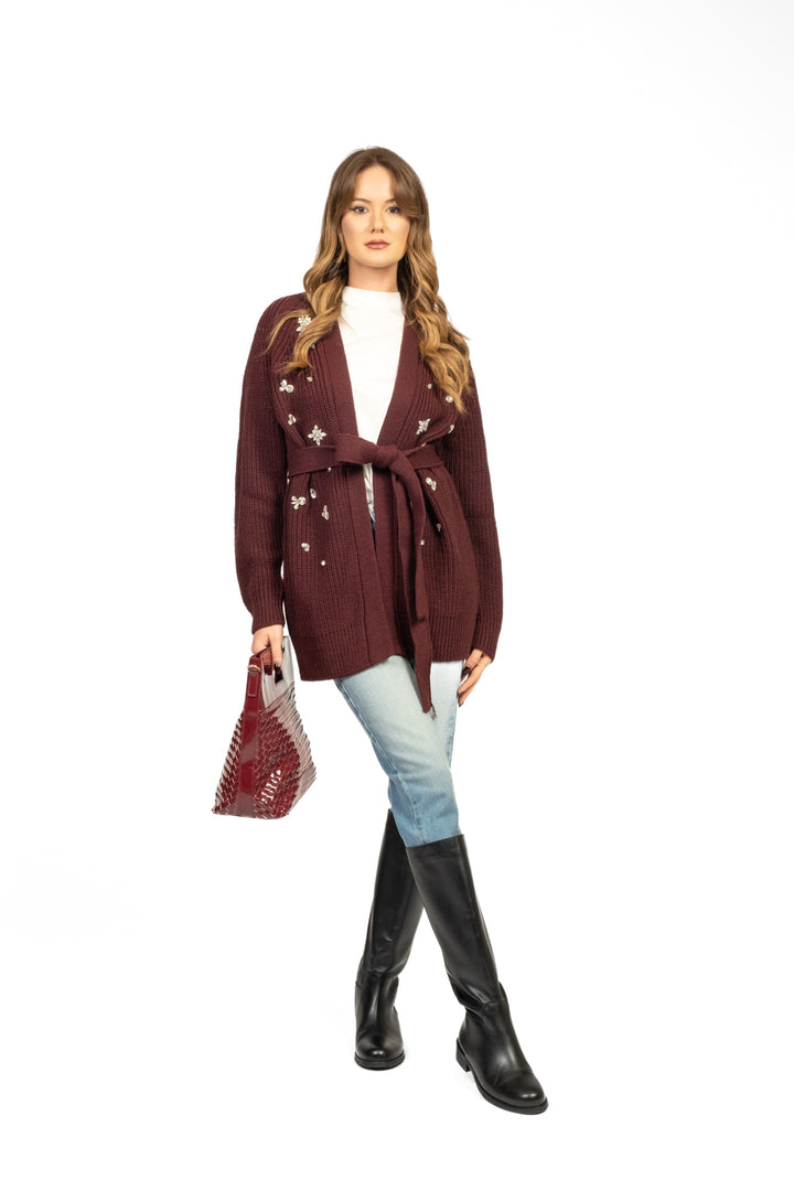 Vicolo - Cardigan con applicazioni gioiello Art. 55118F