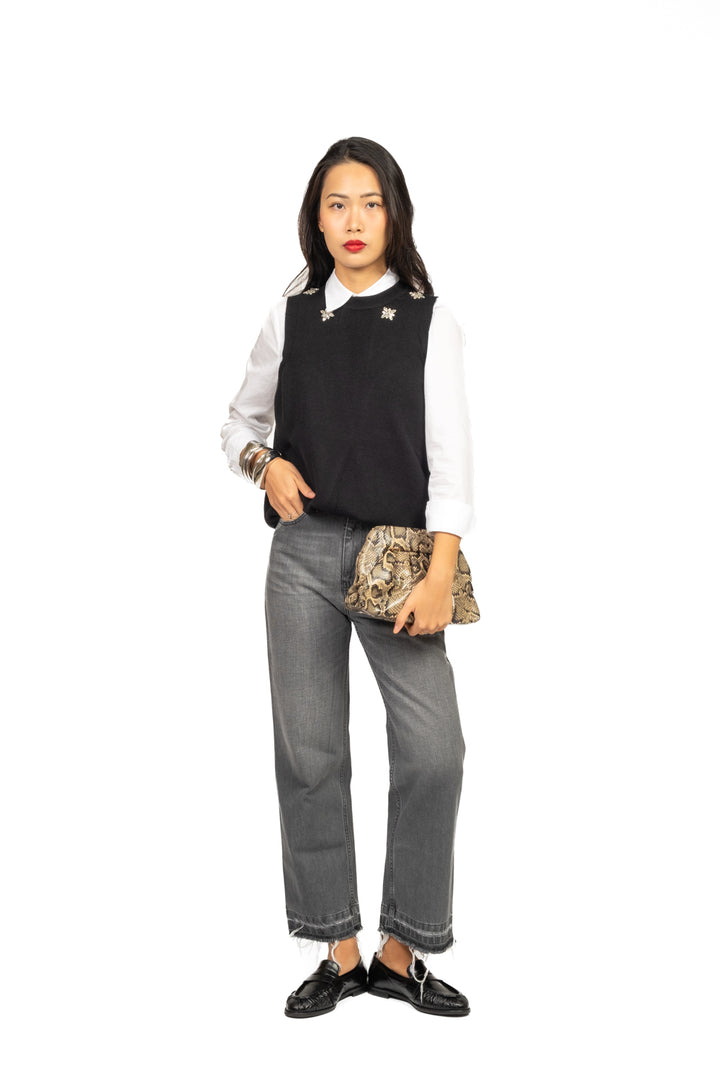 Vicolo - Gilet con applicazioni gioiello Art. 22189F