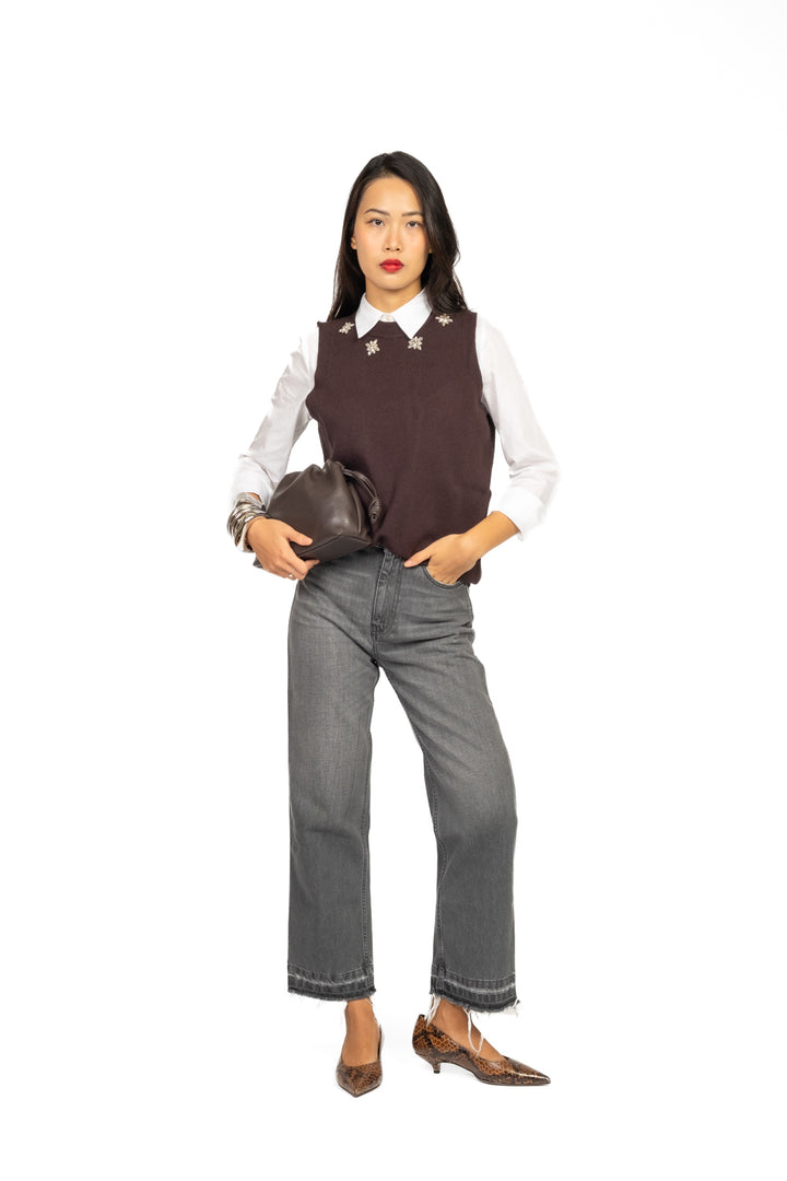 Vicolo - Gilet con applicazioni gioiello Art. 22189F