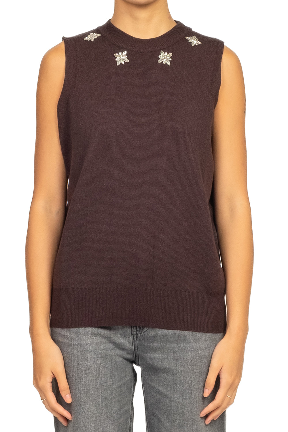 Vicolo - Gilet con applicazioni gioiello Art. 22189F
