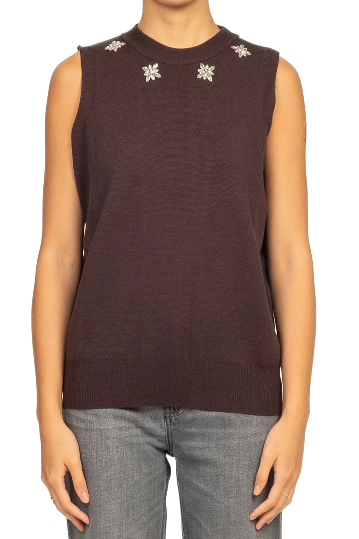 Vicolo - Gilet con applicazioni gioiello Art. 22189F