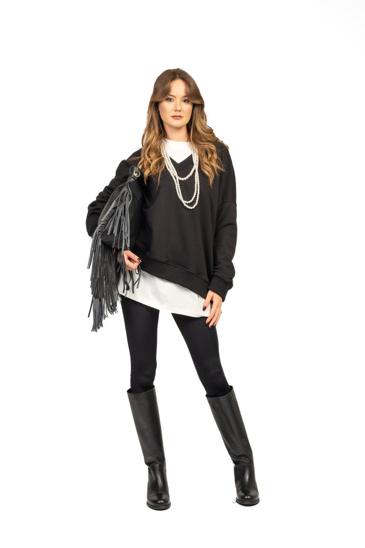 Vicolo - Felpa over scollo V Art. TF0583