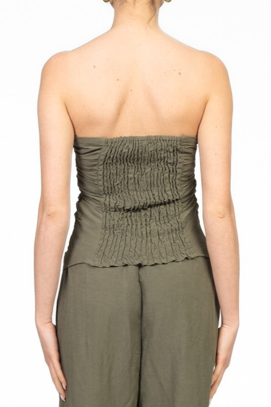 Tensione In - Completo top a fascia e pantalone palazzo con coulisse Art. UW1471