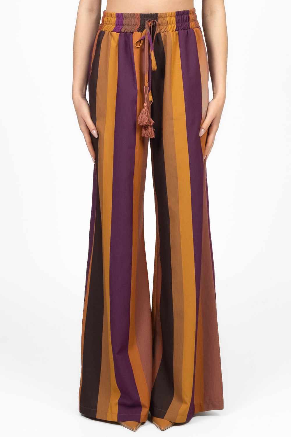 Tensione In - Pantalone rigato palazzo con coulisse Art. UP1457