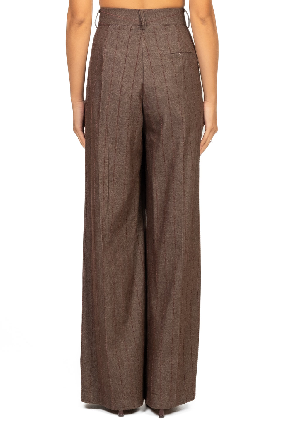 Dixie - Pantalone gessato palazzo con pinces Art. PCHSYGA