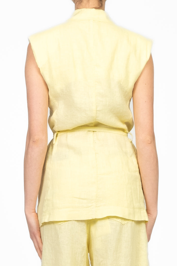 Tensione In - Gilet lino con spilla Art. S25JE27