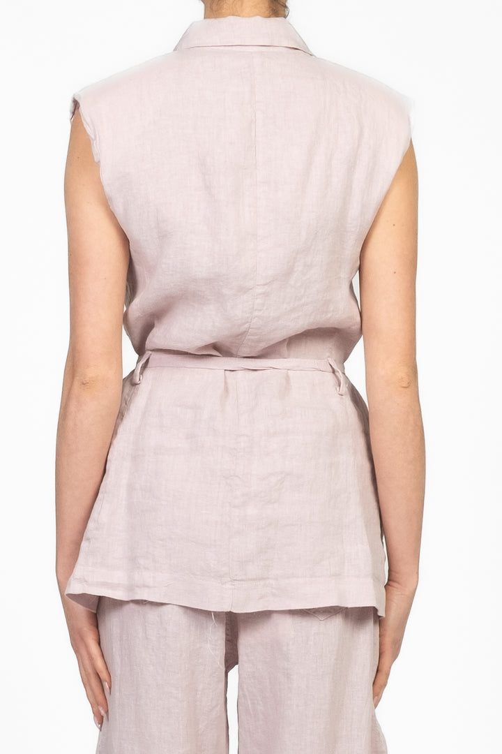 Tensione In - Gilet lino con spilla Art. S25JE27