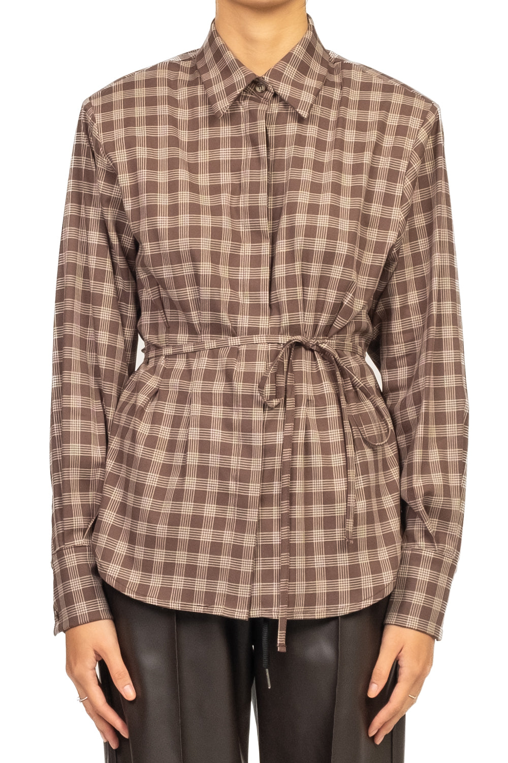Vicolo - Camicia quadri con spalline e laccio Art. TF1531