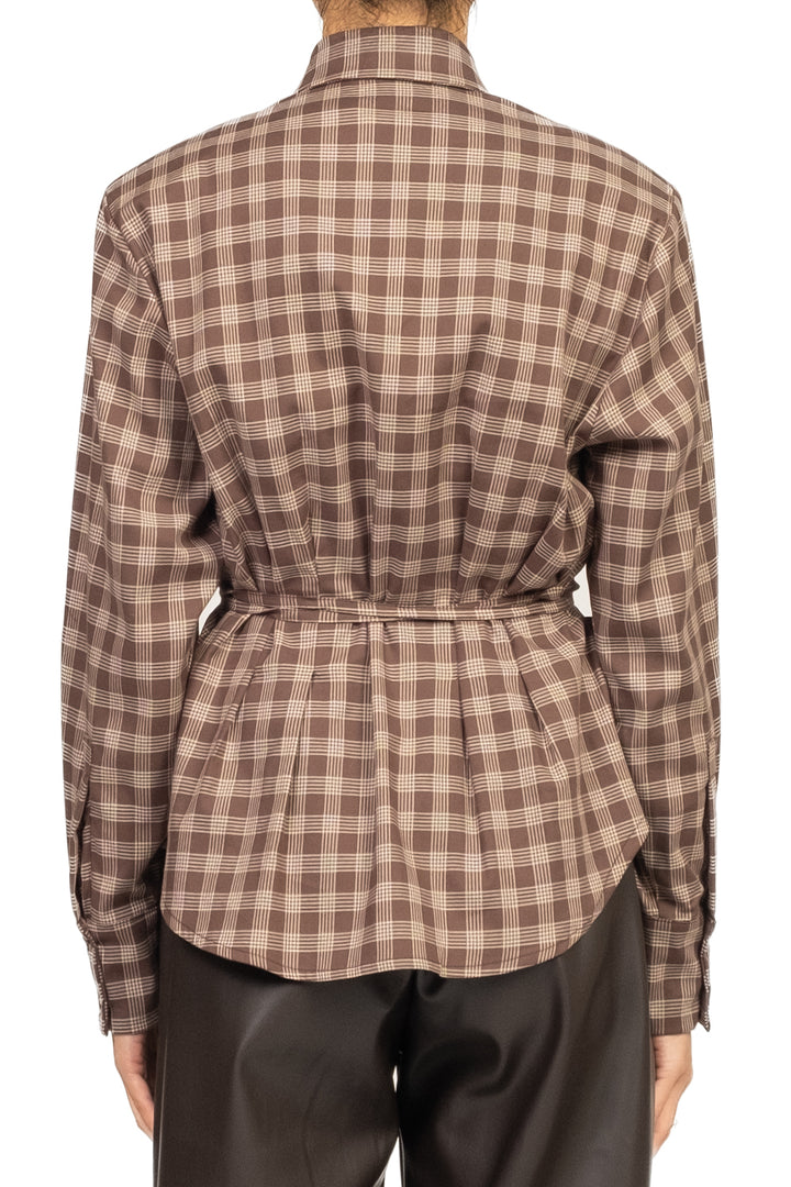 Vicolo - Camicia quadri con spalline e laccio Art. TF1531