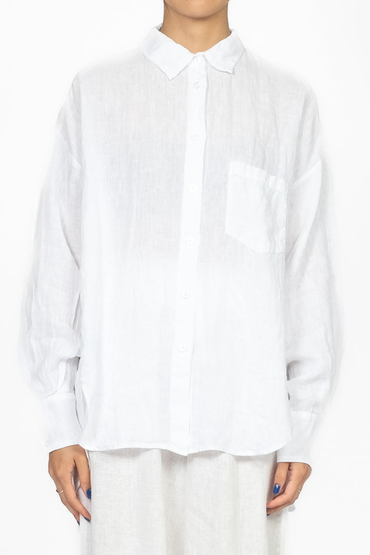Tensione In - Camicia in lino con taschino Art. C6192-T117SWBASP