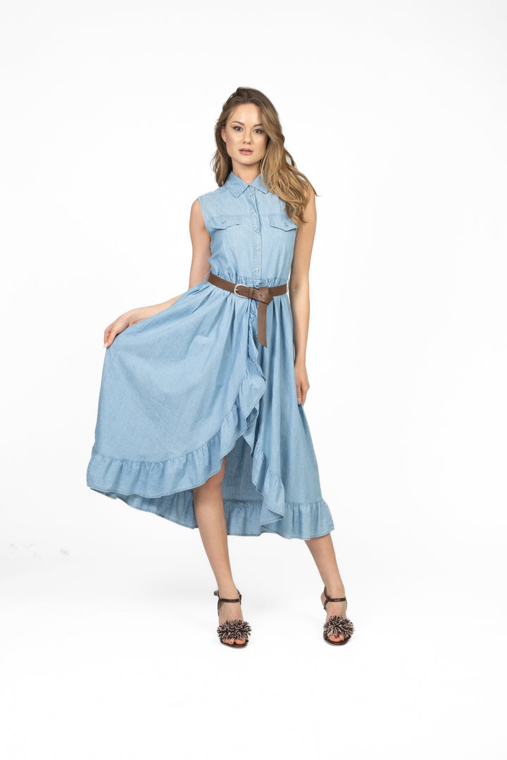 Dixie - Abito giromanica in denim Art. A773W152