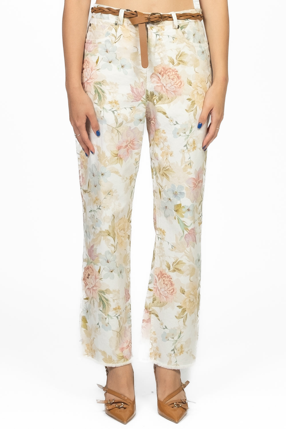 Tensione In - Jeans gamba dritta floreale Art. S25P980