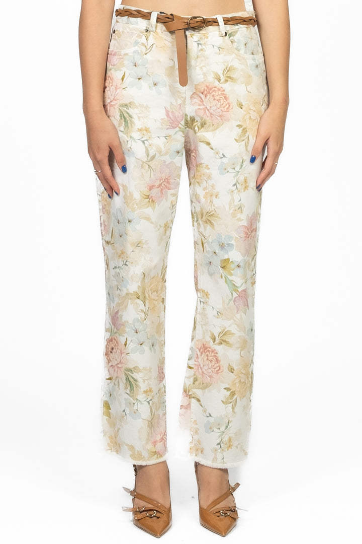 Tensione In - Jeans gamba dritta floreale Art. S25P980
