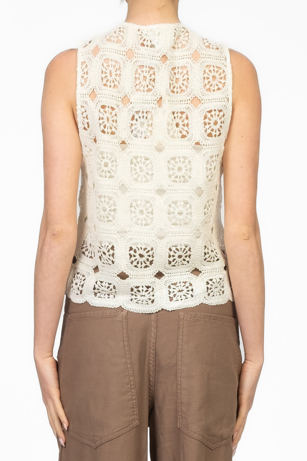 Vicolo - Gilet crochet con laccio Art. TD2769