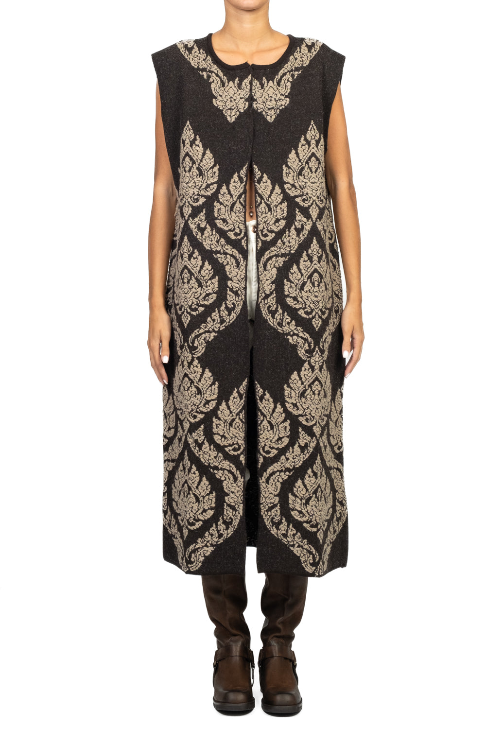 Tensione In - Gilet lungo fantasia Art.W5HMG75A400
