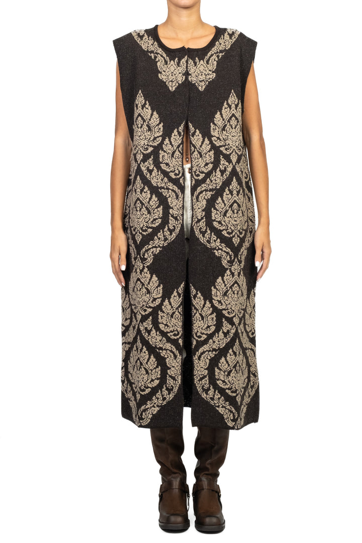 Tensione In - Gilet lungo fantasia Art.W5HMG75A400