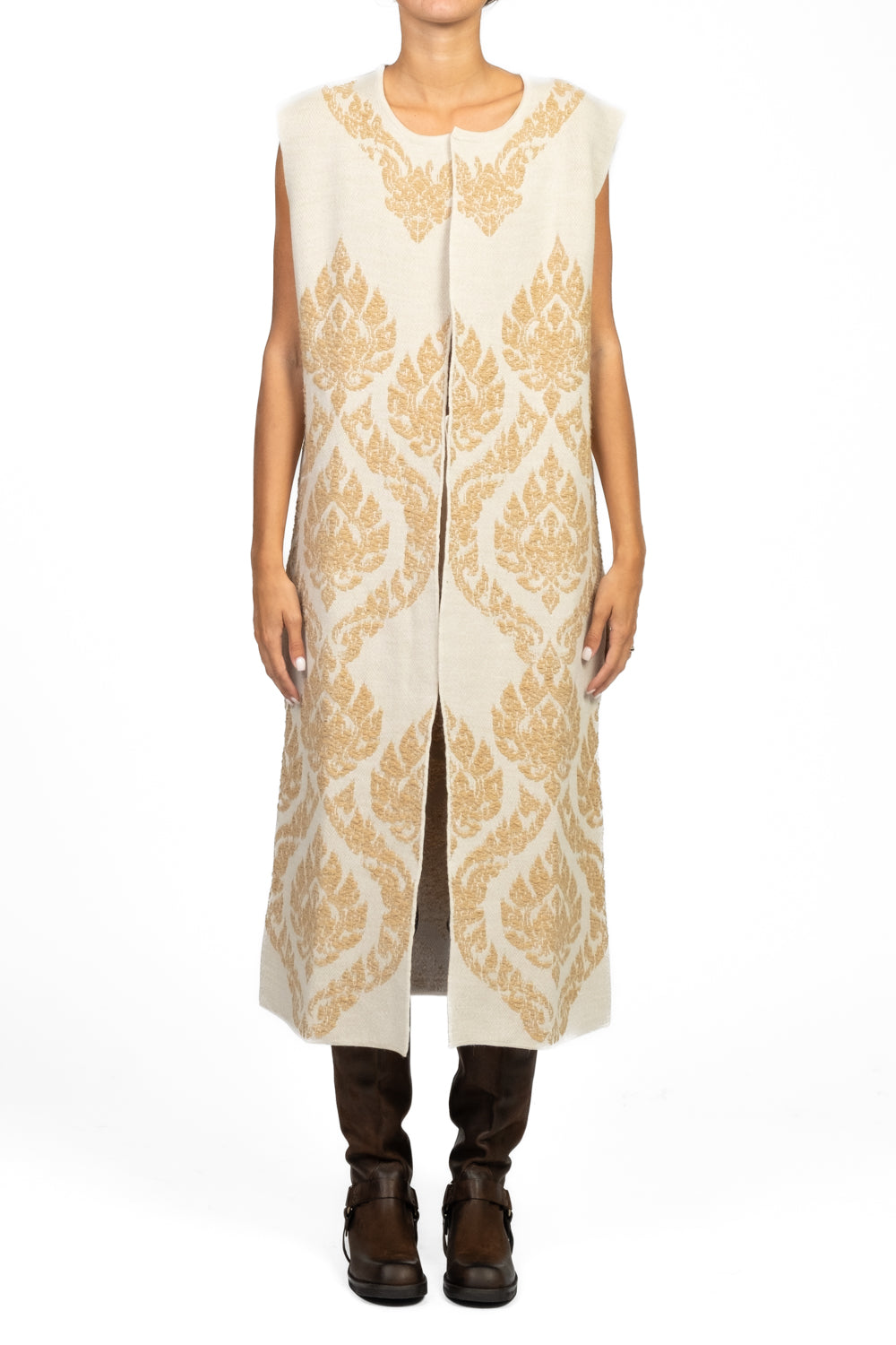 Tensione In - Gilet lungo fantasia Art.W5HMG75A400