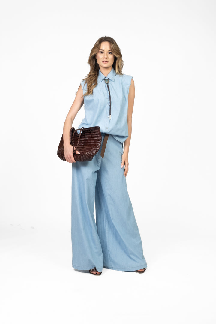 Dixie - Pantalone palazzo in denim Art. P773W253