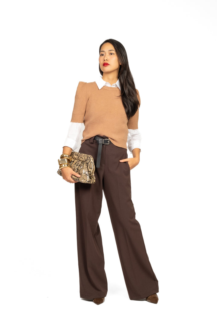 Tensione In - Pantalone gamba dritta con cintura Art. 26P1046