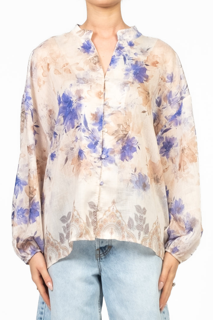 Tensione in - Camicia fantasia collo coreano Art. C10165AT