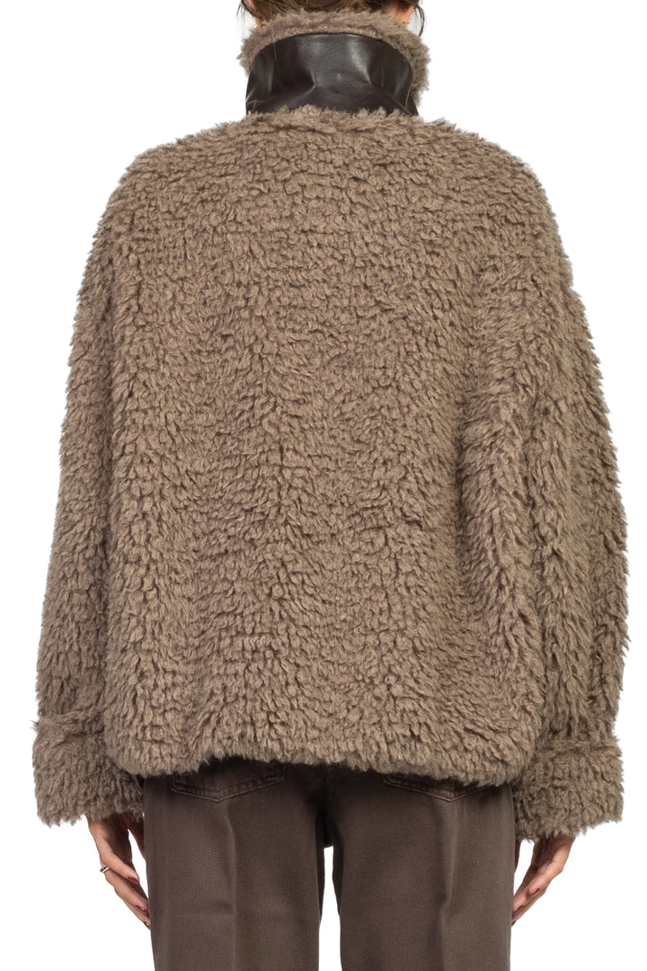 Vicolo - Giacca teddy intarsi ecopelle Art. TF0072