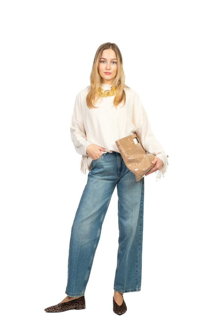 Vicolo - Maglia over con frange Art. 77226F