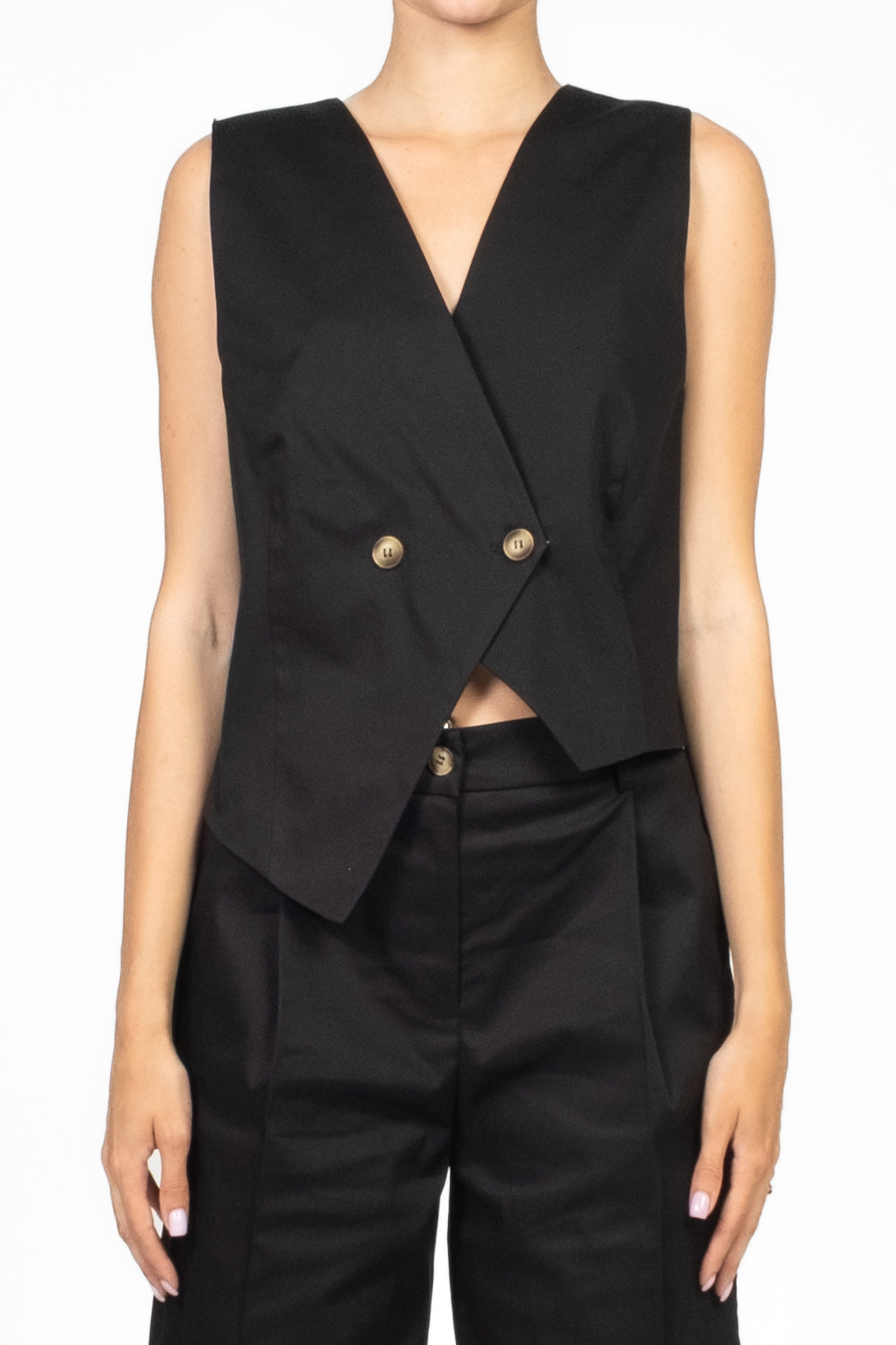 Tensione In - Gilet asimmetrico doppio petto Art. 25D7839