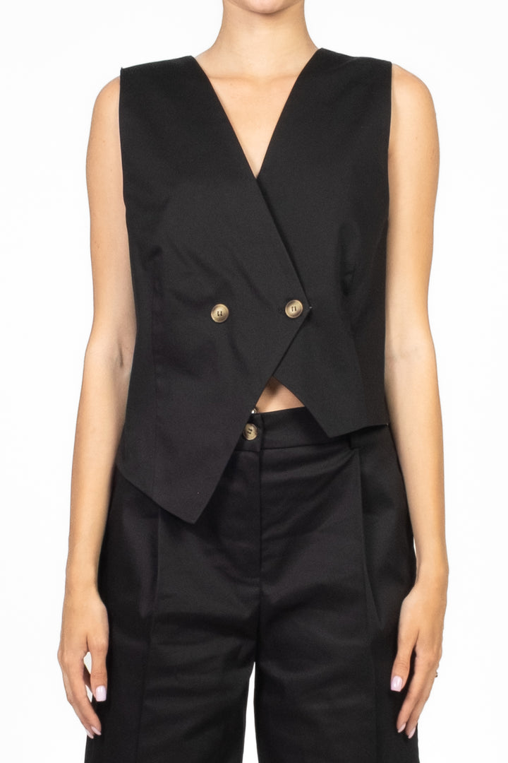 Tensione In - Gilet asimmetrico doppio petto Art. 25D7839