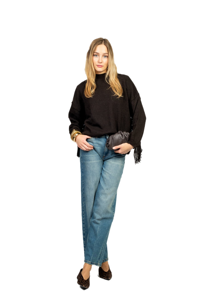 Vicolo - Maglia over con frange Art. 77226F