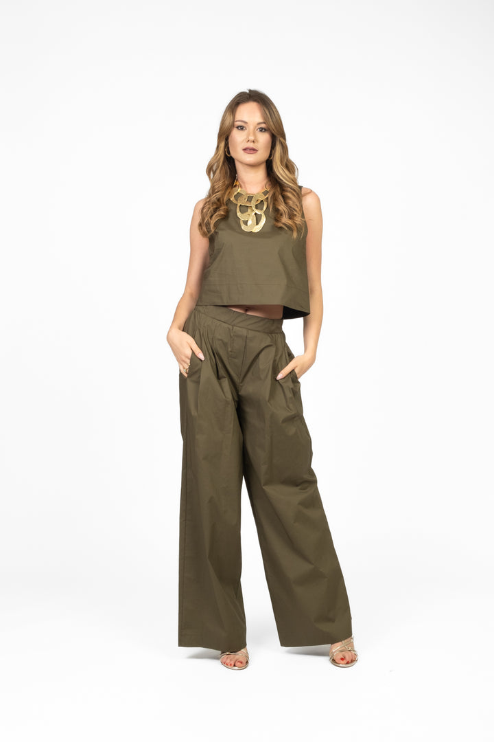Tensione In - Pantalone palazzo con pinces Art. 25P7843