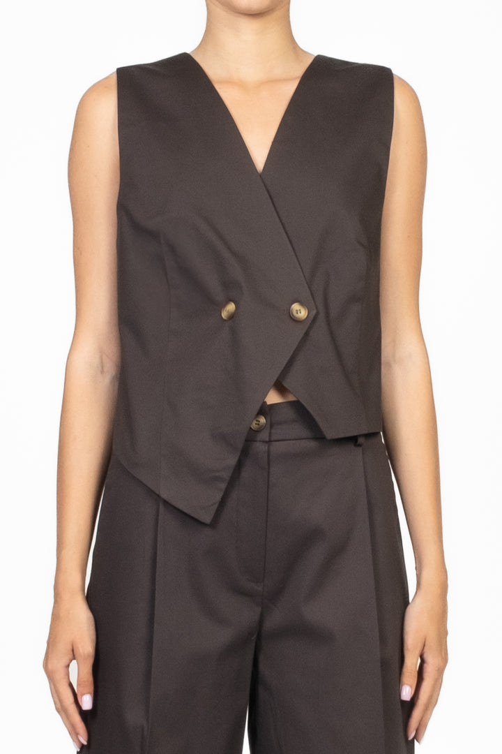 Tensione In - Gilet asimmetrico doppio petto Art. 25D7839