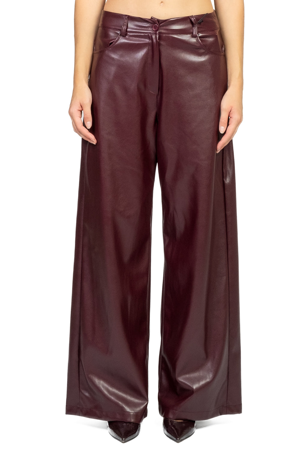 Dixie - Pantalone palazzo ecopelle Art. P845Y086