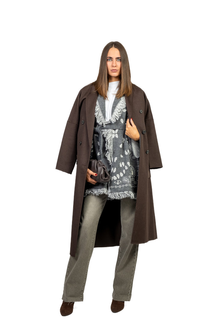 Tensione In - Caban fantasia bandana con cintura Art. W5HMG38A400
