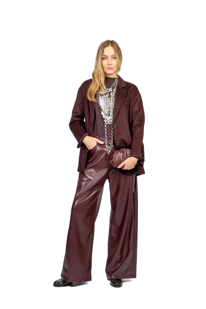 Dixie - Pantalone palazzo ecopelle Art. P845Y086