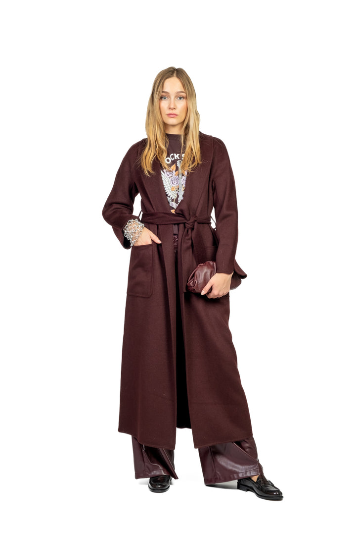 Vicolo - Cappotto hand made con cinta Art. TF0004