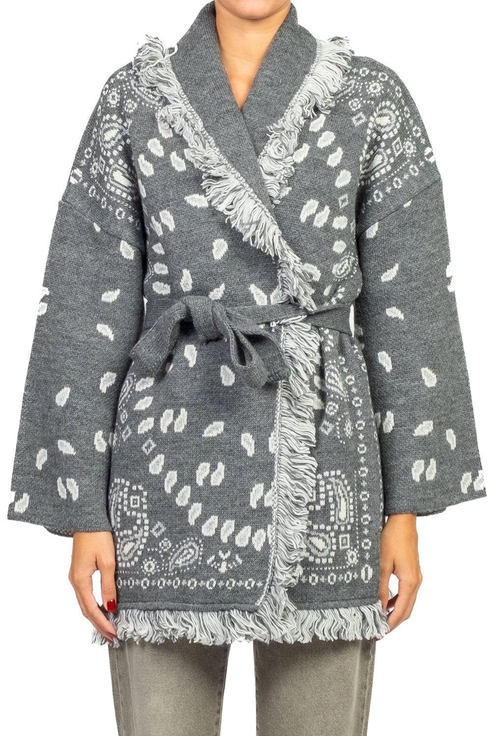 Tensione In - Caban fantasia bandana con cintura Art. W5HMG38A400