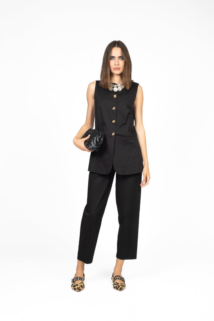 Tensione In - Gilet lungo con bottoni Art. 25D7852