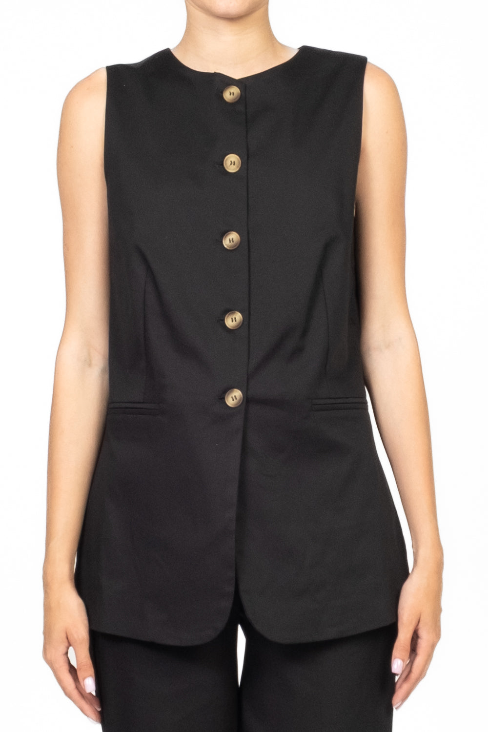 Tensione In - Gilet lungo con bottoni Art. 25D7852