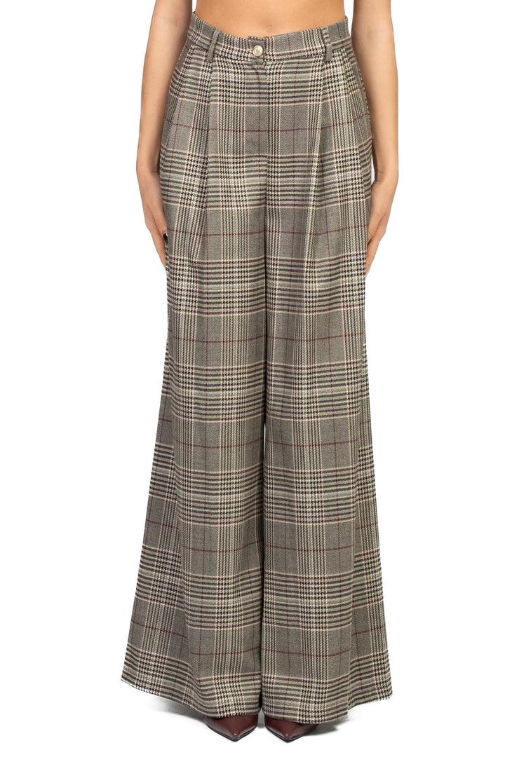 Tensione In - Pantalone palazzo pied de poule Art. 26P1130
