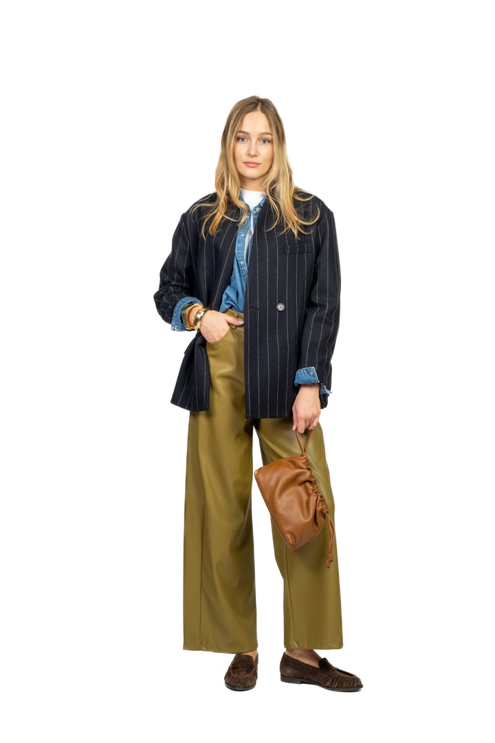 Dixie - Pantalone palazzo ecopelle Art. P845Y086