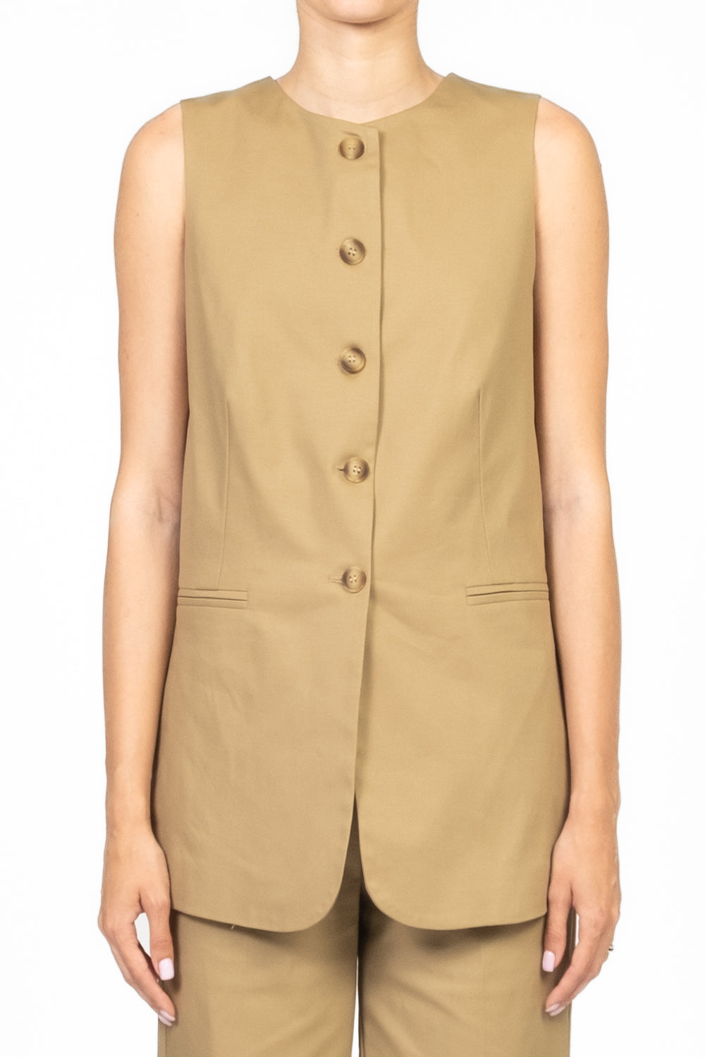 Tensione In - Gilet lungo con bottoni Art. 25D7852