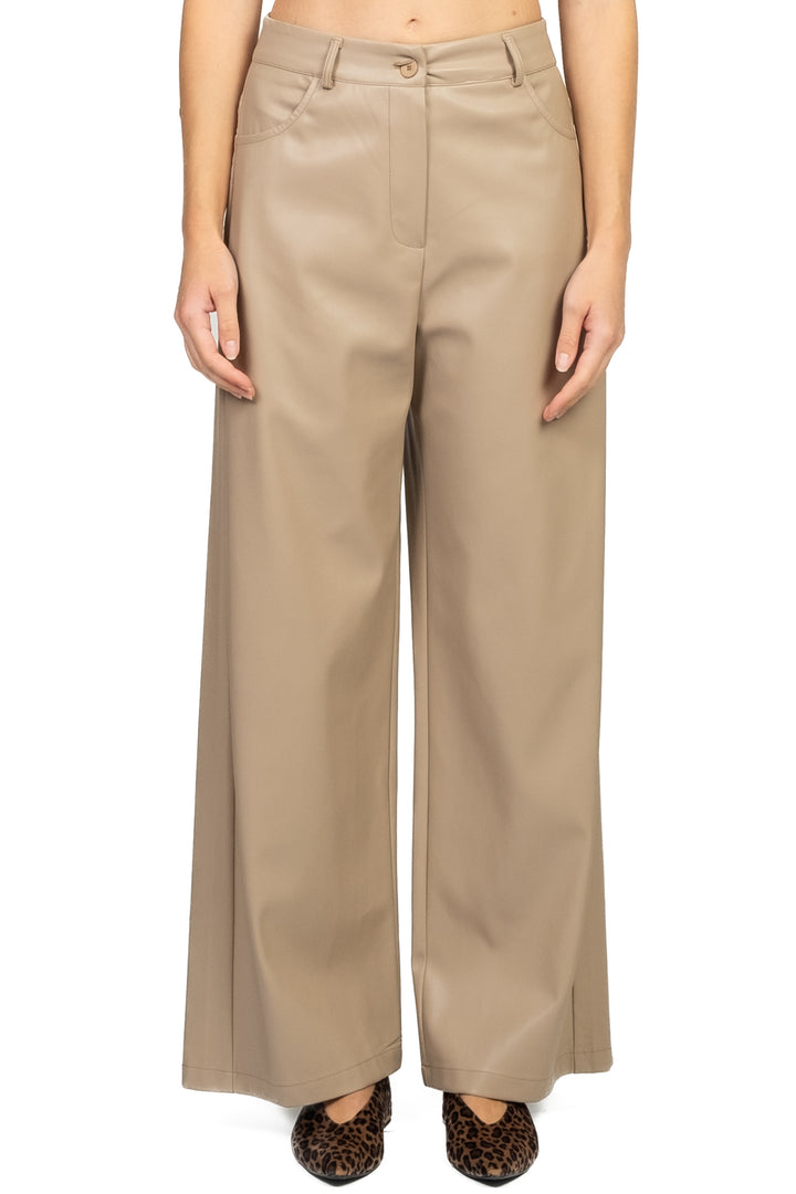 Dixie - Pantalone palazzo ecopelle Art. P845Y086